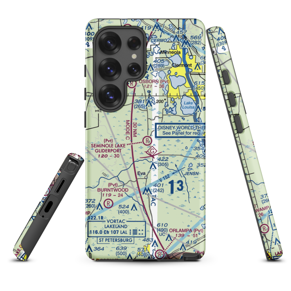 Seminole Lake Gliderport (6FL0) VFR Sectional Samsung Phone Case Samsung Galaxy S25 Ultra model shown