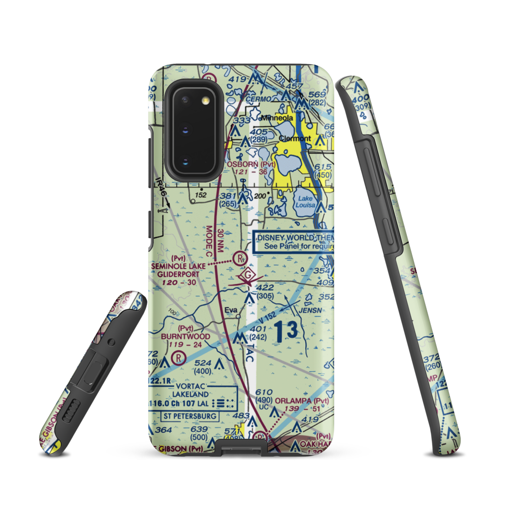 Seminole Lake Gliderport (6FL0) VFR Sectional Samsung Phone Case Samsung Galaxy S20 model shown