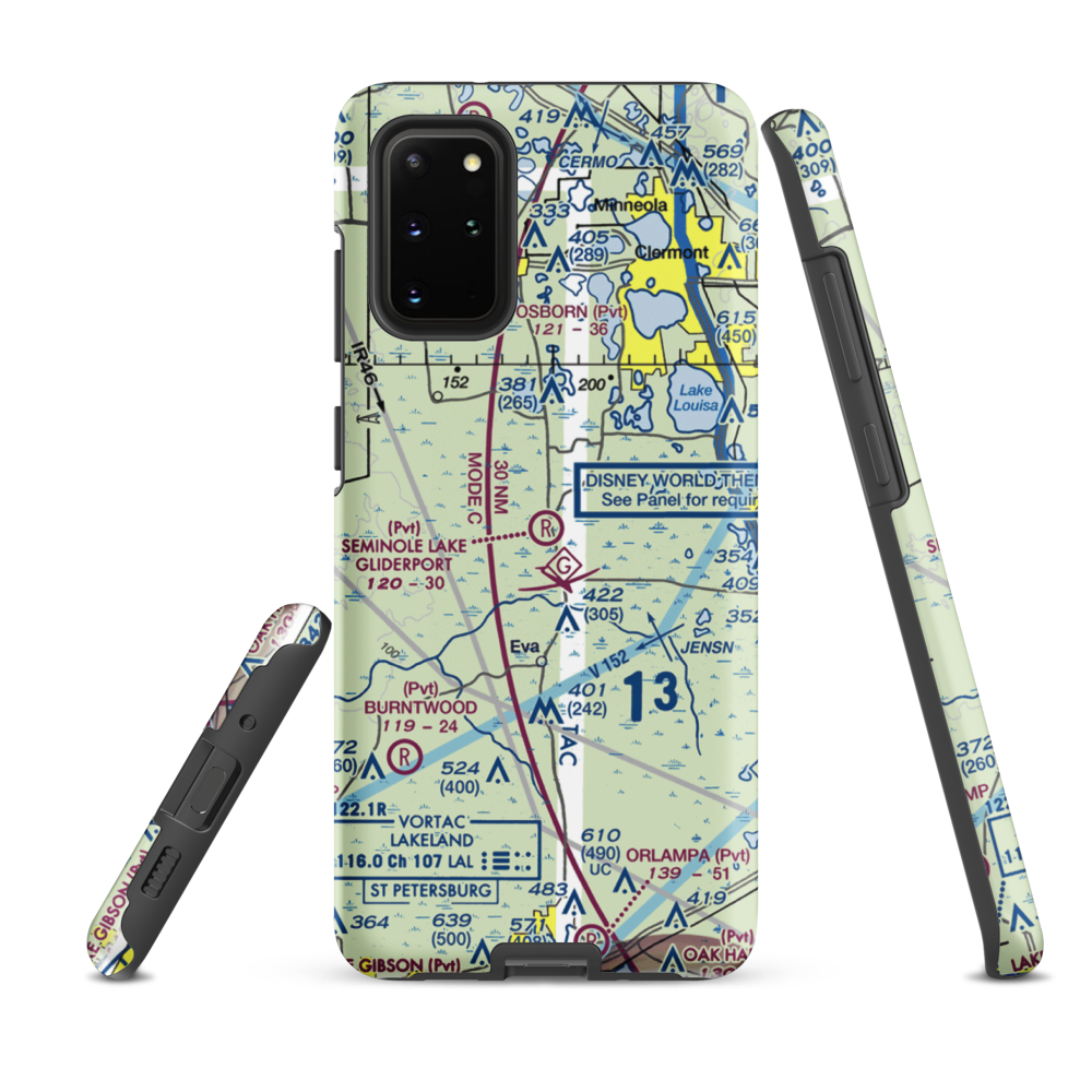 Seminole Lake Gliderport (6FL0) VFR Sectional Samsung Phone Case Samsung Galaxy S20 Plus model shown