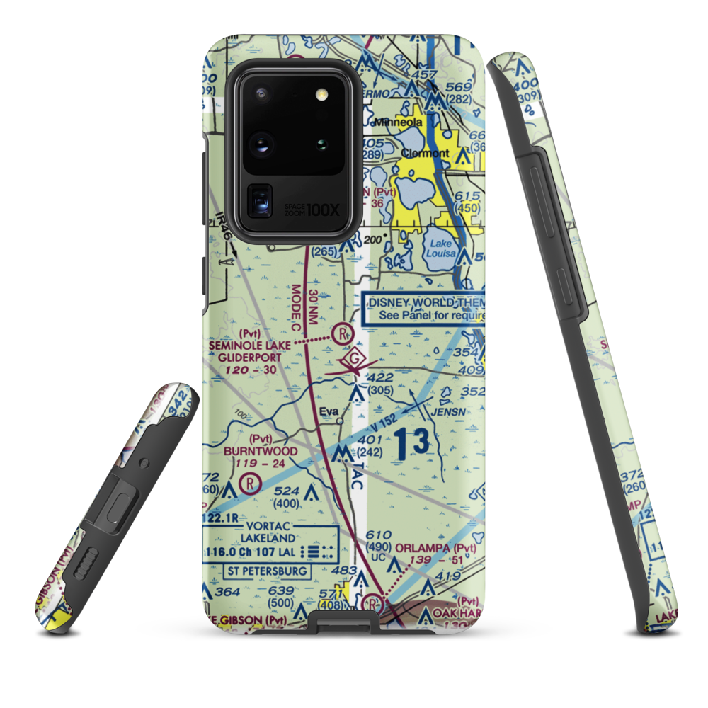 Seminole Lake Gliderport (6FL0) VFR Sectional Samsung Phone Case Samsung Galaxy S20 Ultra model shown