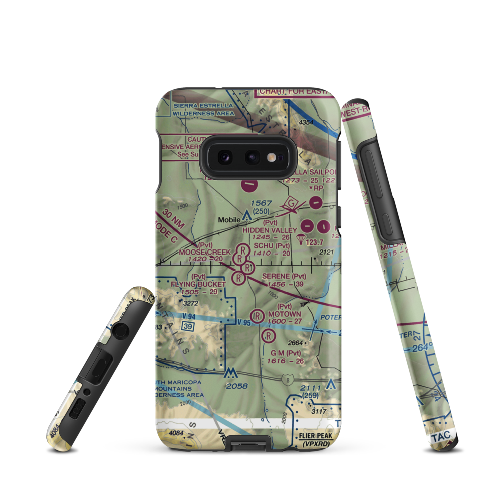 Serene Field (AZ31) VFR Sectional Samsung Phone Case Samsung Galaxy S10e model shown