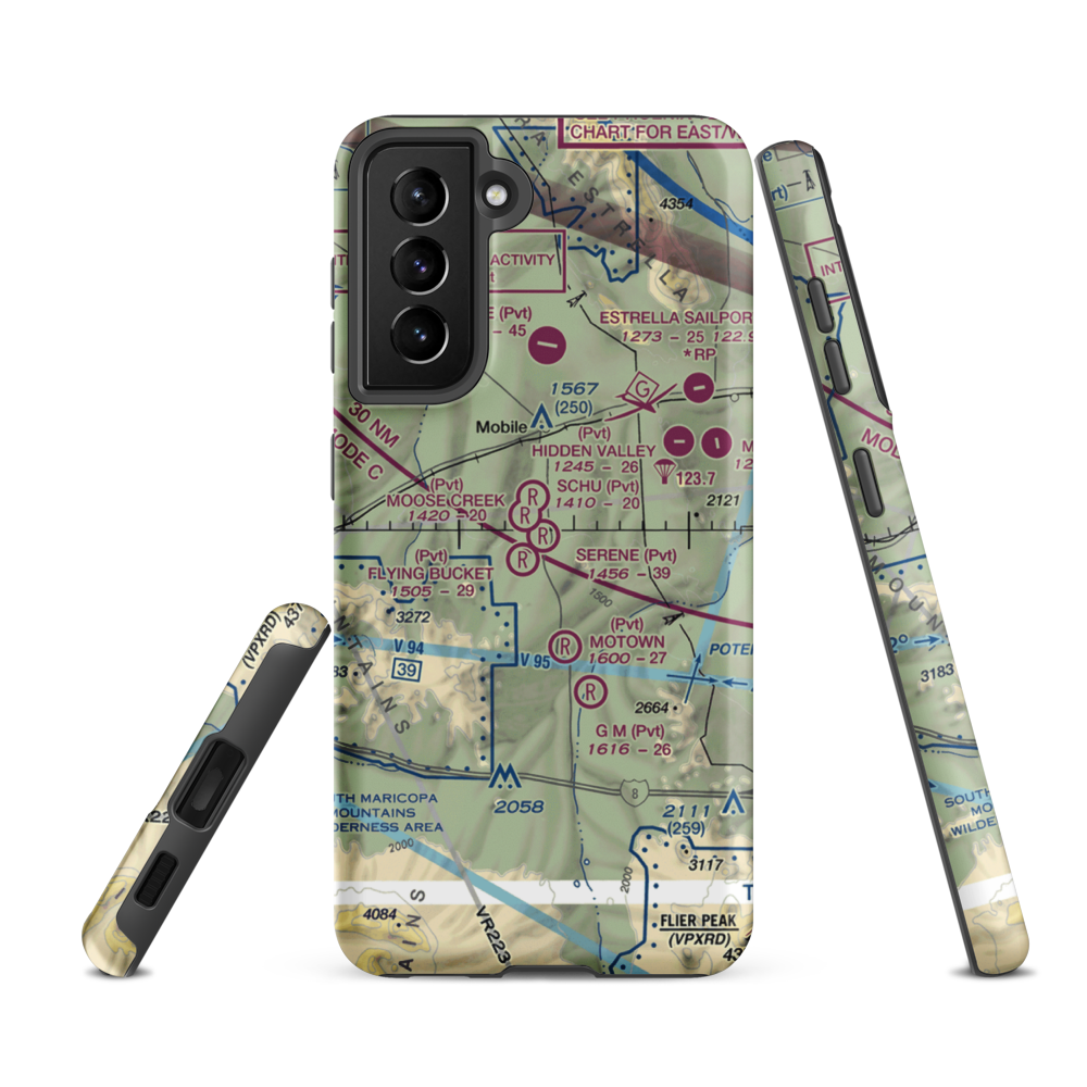 Serene Field (AZ31) VFR Sectional Samsung Phone Case Samsung Galaxy S21 FE model shown