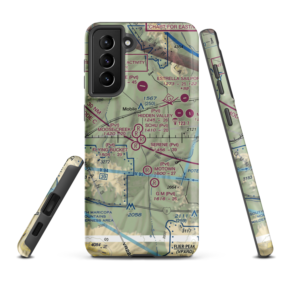 Serene Field (AZ31) VFR Sectional Samsung Phone Case Samsung Galaxy S21 FE model shown