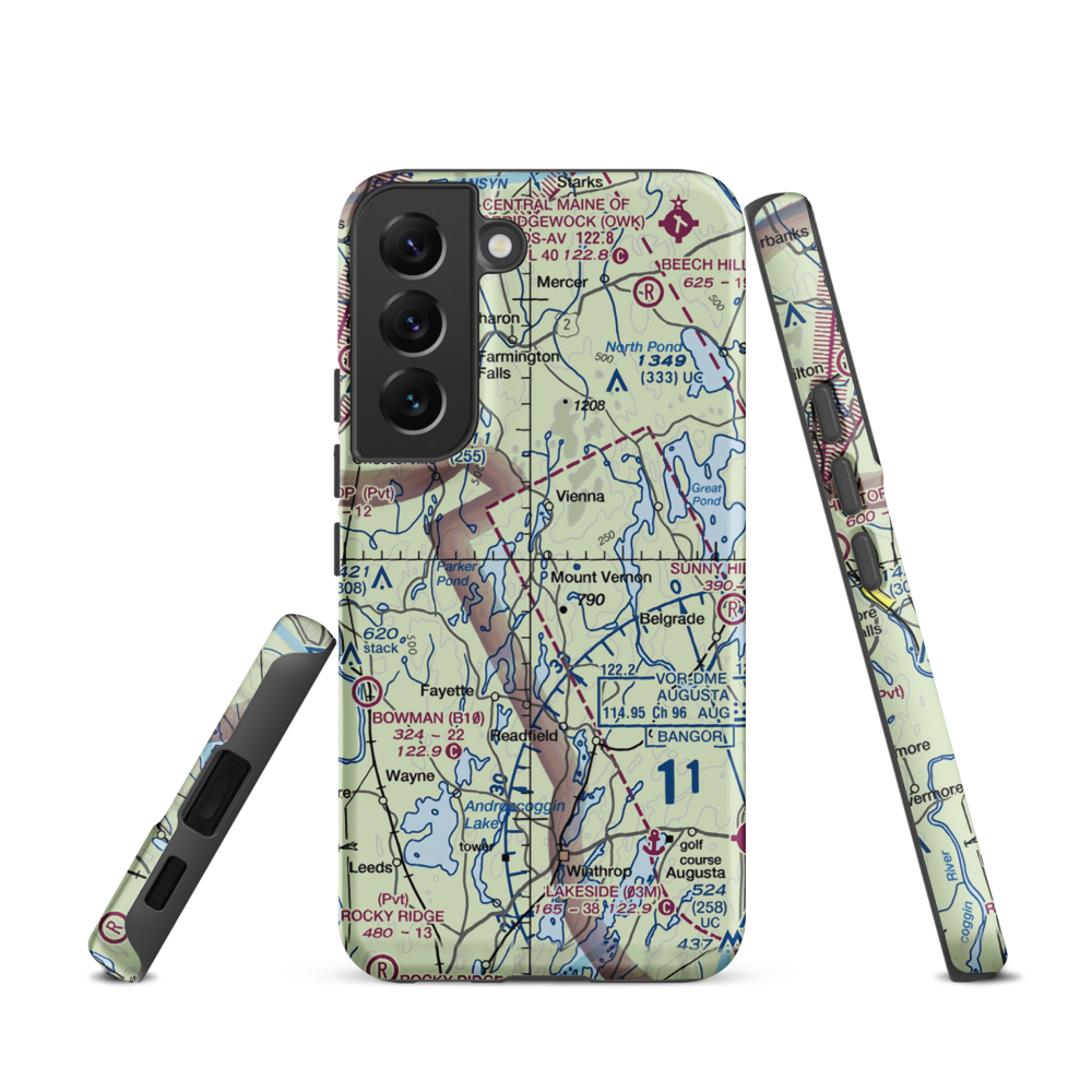 Seven G S Seaplane Base (75B) VFR Sectional Samsung Phone Case Samsung Galaxy S22 model shown