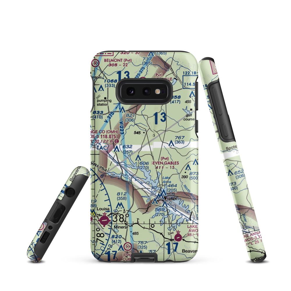 Seven Gables Airport (2VG7) VFR Sectional Samsung Phone Case Samsung Galaxy S10e model shown