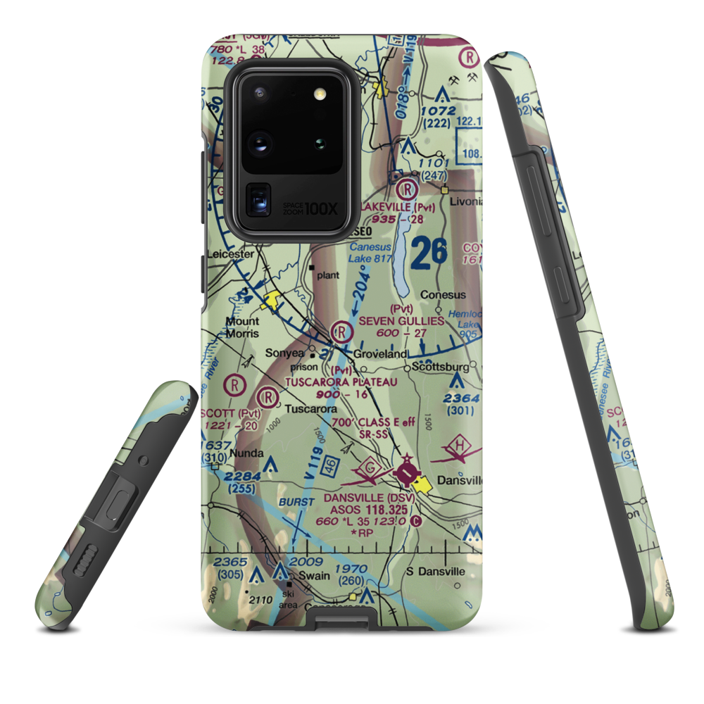 Seven Gullies Airport (0NK3) VFR Sectional Samsung Phone Case Samsung Galaxy S20 Ultra model shown