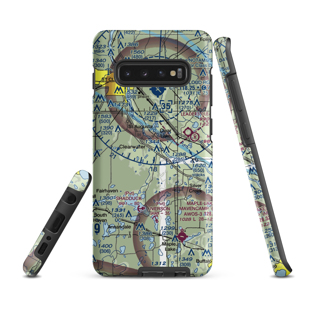 Seven Hills Airport (5MN4) VFR Sectional Samsung Phone Case Samsung Galaxy S10 Plus model shown