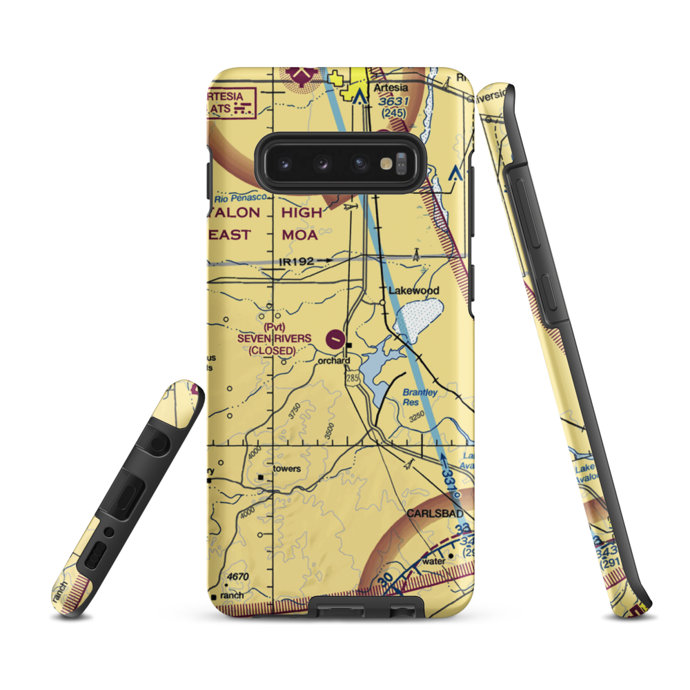 Seven Rivers Airport (62NM) VFR Sectional Samsung Phone Case Samsung Galaxy S10e model shown