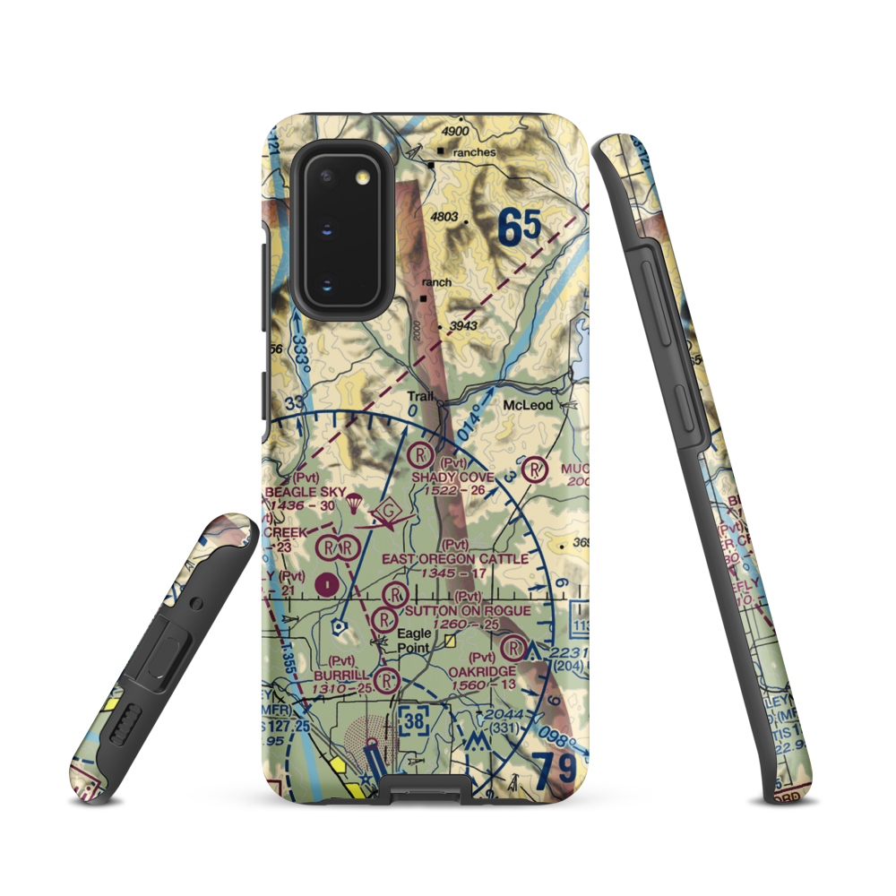 Shady Cove Airpark (OG31) VFR Sectional Samsung Phone Case Samsung Galaxy S20 model shown