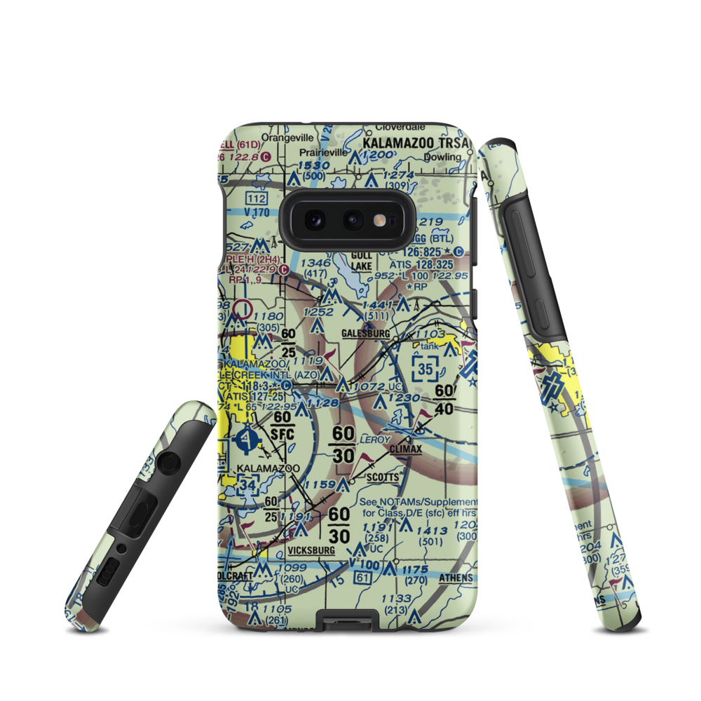 Shafter Airport (MI77) VFR Sectional Samsung Phone Case Samsung Galaxy S10 Plus model shown