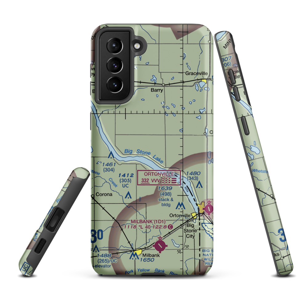 Shannon Field (41MN) VFR Sectional Samsung Phone Case Samsung Galaxy S21 Plus model shown