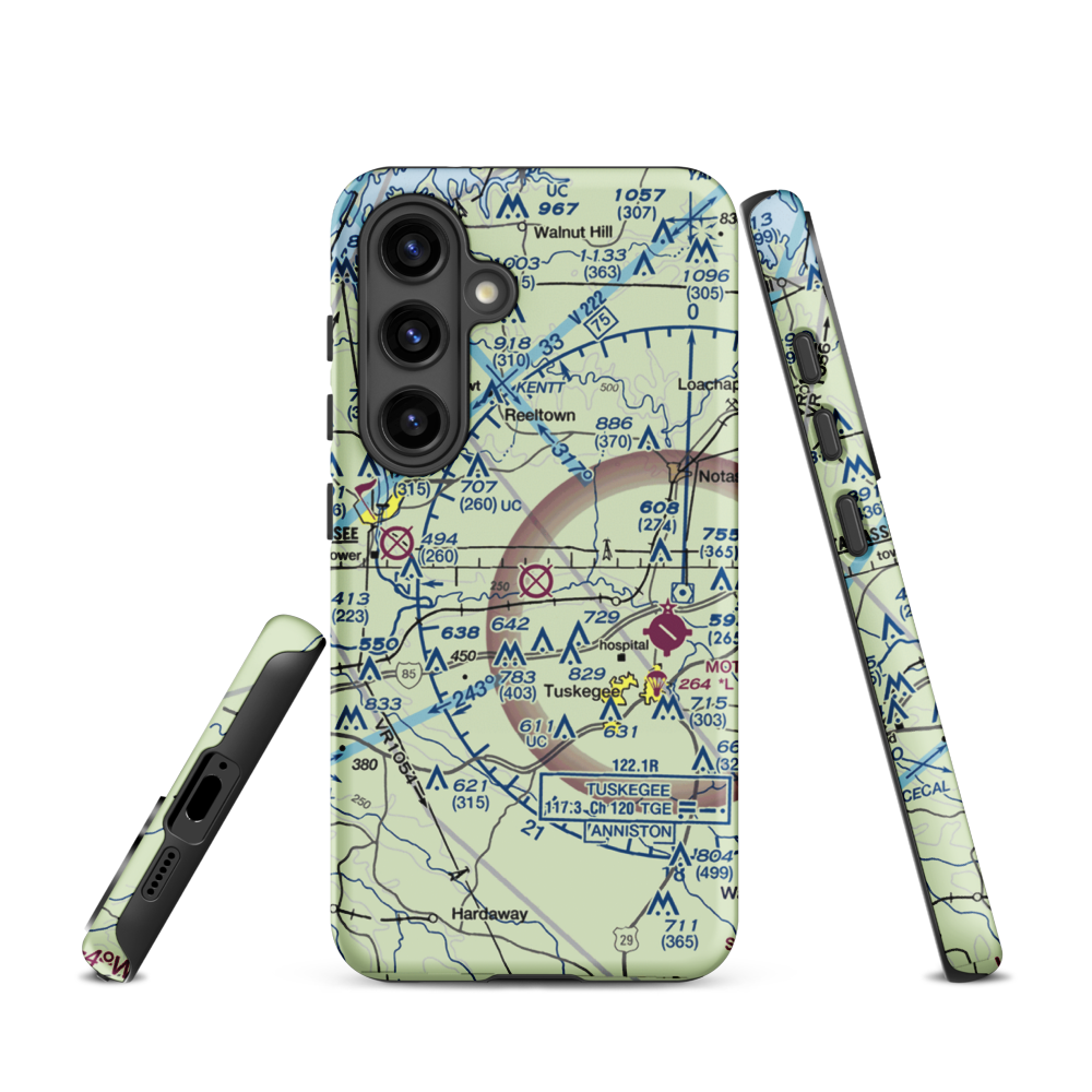 Sharpe Field (AL73) VFR Sectional Samsung Phone Case Samsung Galaxy S24 model shown