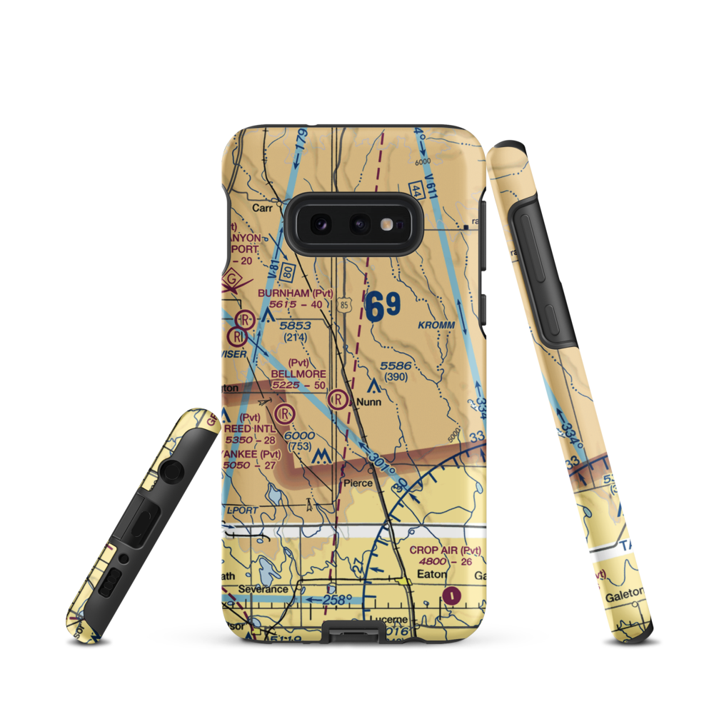 Shaull Farm Airstrip (48CO) VFR Sectional Samsung Phone Case Samsung Galaxy S10e model shown