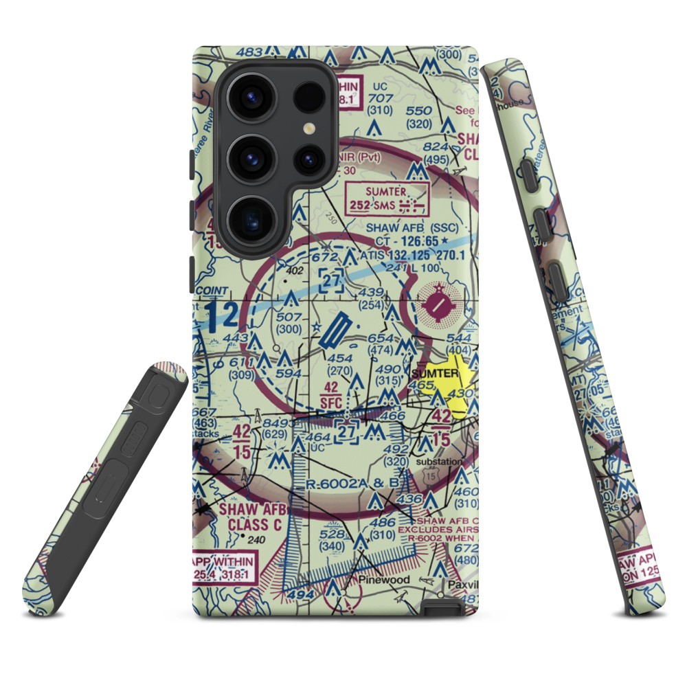 Shaw Air Force Base (SSC) VFR Sectional Samsung Phone Case Samsung Galaxy S23 Ultra model shown