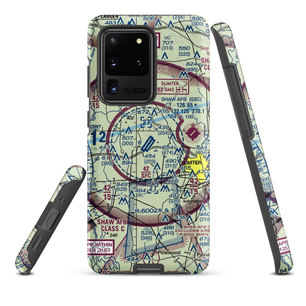 Shaw Air Force Base (SSC) VFR Sectional Samsung Phone Case Samsung Galaxy S20 Ultra model shown