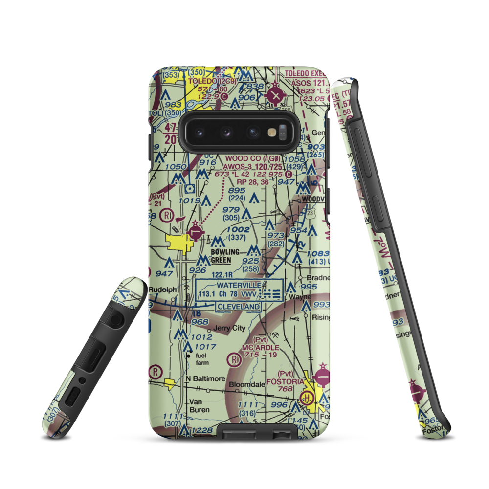 Shelton Airport (6OH6) VFR Sectional Samsung Phone Case Samsung Galaxy S10 model shown
