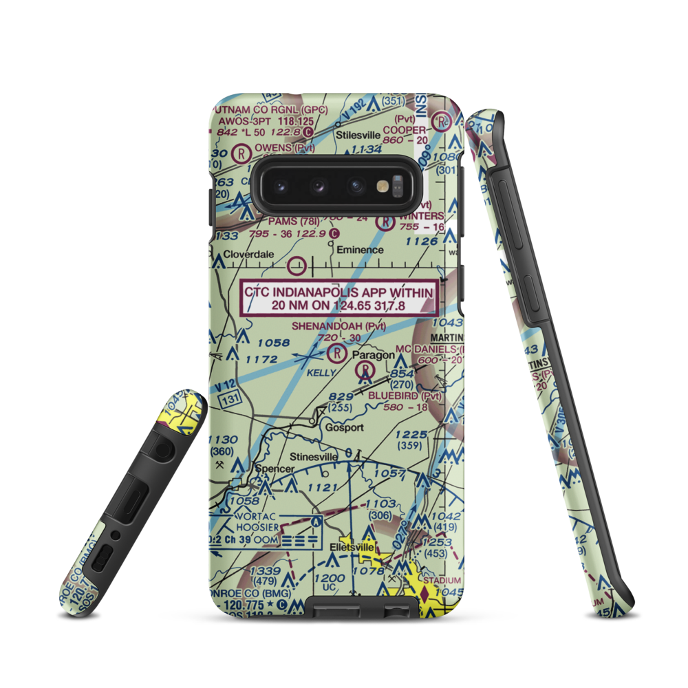 Shenandoah Flying Field (3II1) VFR Sectional Samsung Phone Case Samsung Galaxy S10 model shown
