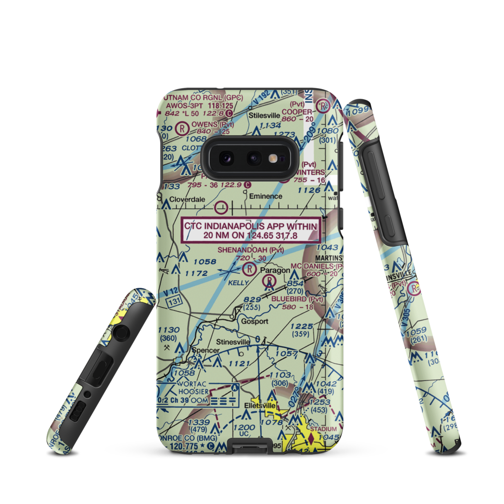 Shenandoah Flying Field (3II1) VFR Sectional Samsung Phone Case Samsung Galaxy S10 Plus model shown