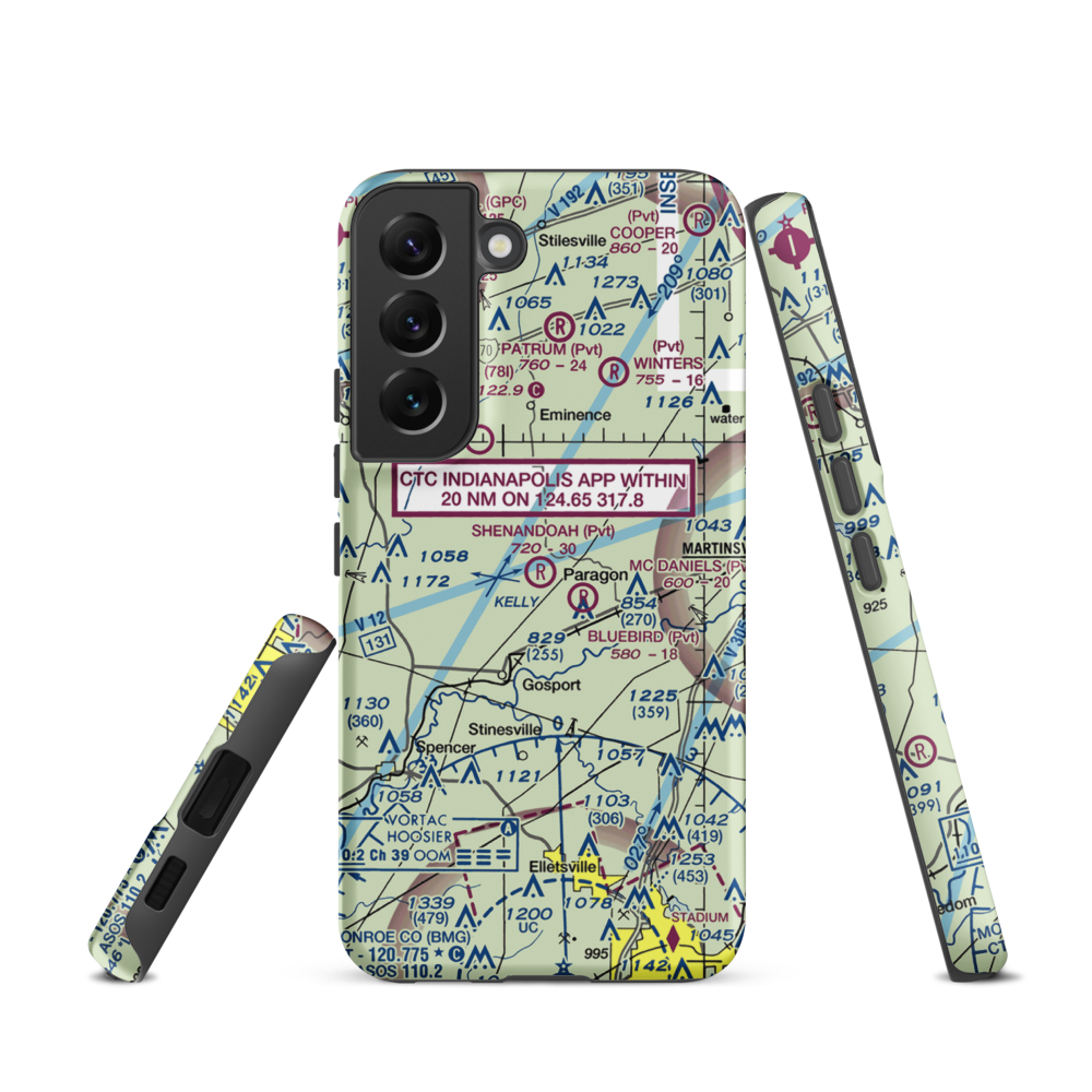 Shenandoah Flying Field (3II1) VFR Sectional Samsung Phone Case Samsung Galaxy S22 model shown