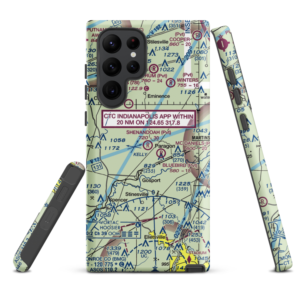 Shenandoah Flying Field (3II1) VFR Sectional Samsung Phone Case Samsung Galaxy S22 Ultra model shown