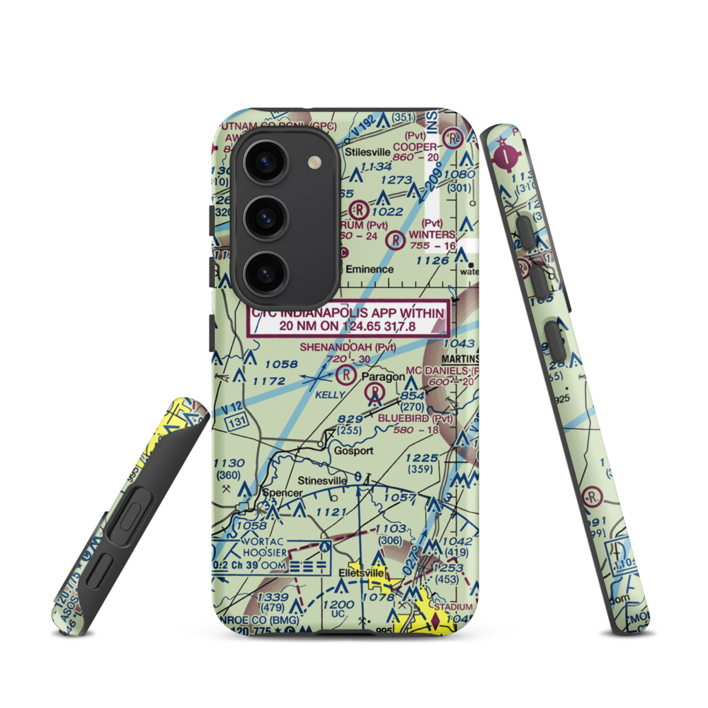 Shenandoah Flying Field (3II1) VFR Sectional Samsung Phone Case Samsung Galaxy S23 model shown