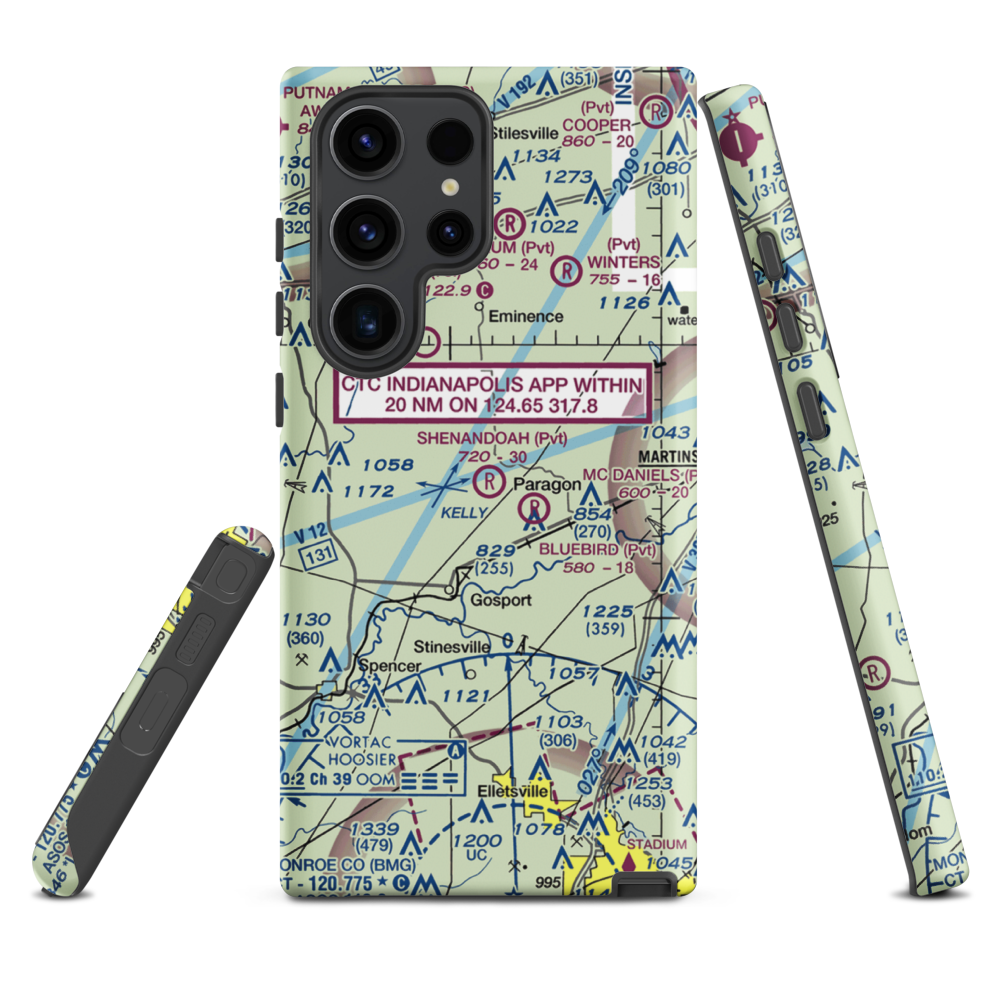 Shenandoah Flying Field (3II1) VFR Sectional Samsung Phone Case Samsung Galaxy S23 Ultra model shown