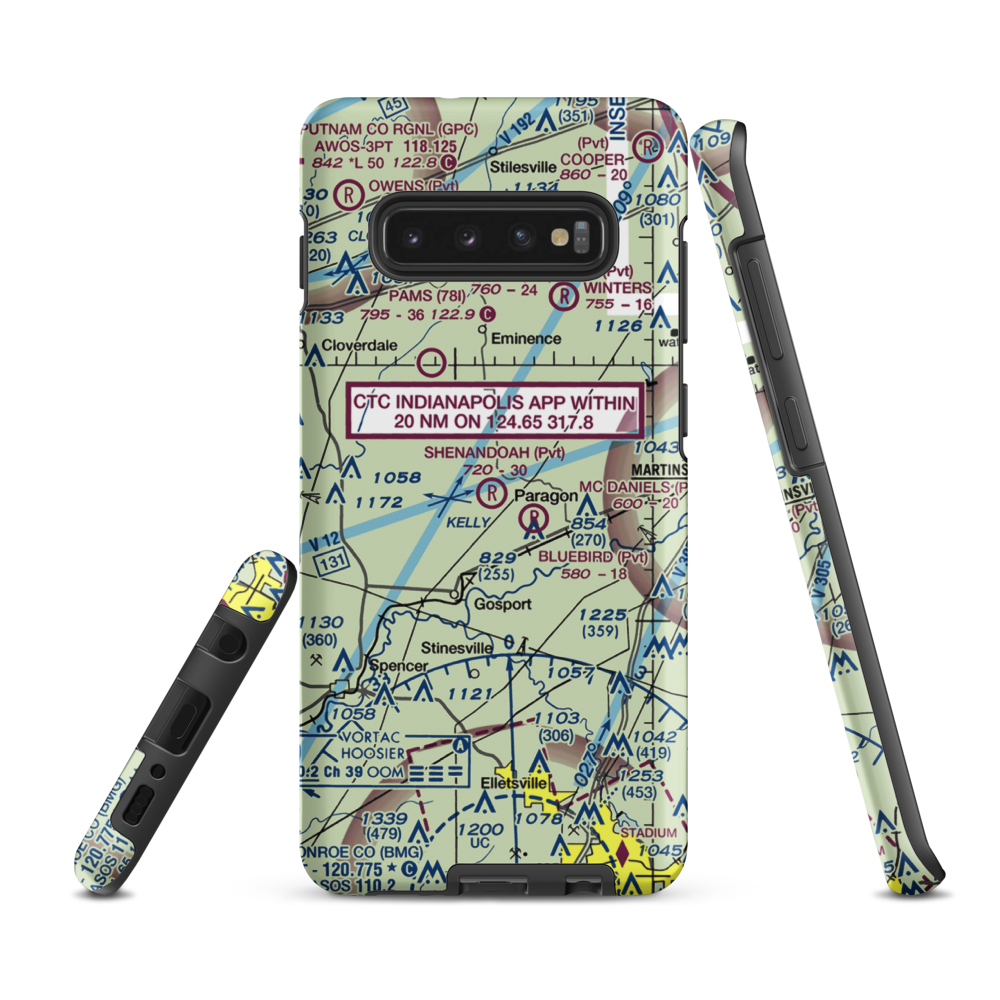 Shenandoah Flying Field (3II1) VFR Sectional Samsung Phone Case Samsung Galaxy S10e model shown