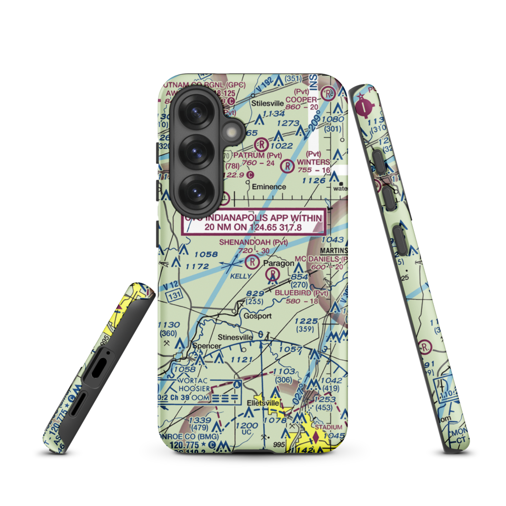 Shenandoah Flying Field (3II1) VFR Sectional Samsung Phone Case Samsung Galaxy S25 model shown