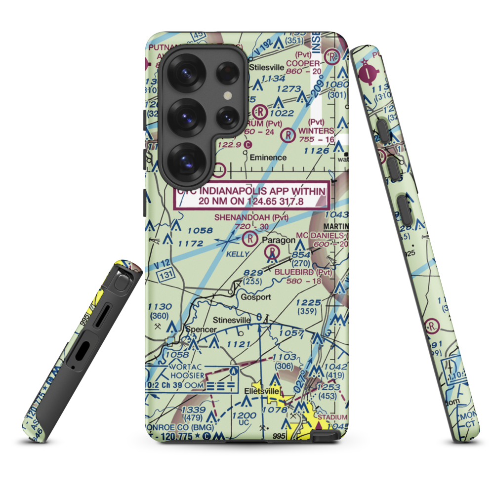 Shenandoah Flying Field (3II1) VFR Sectional Samsung Phone Case Samsung Galaxy S25 Ultra model shown
