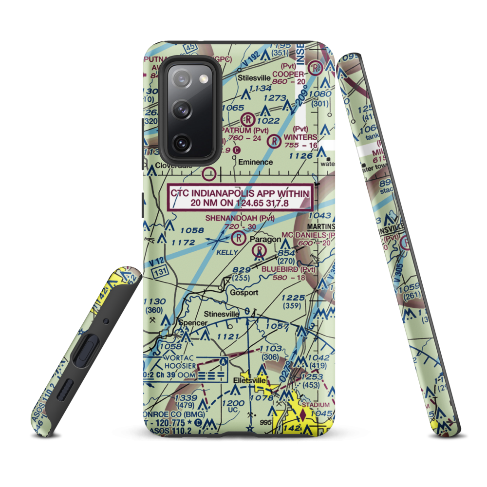 Shenandoah Flying Field (3II1) VFR Sectional Samsung Phone Case Samsung Galaxy S20 FE model shown