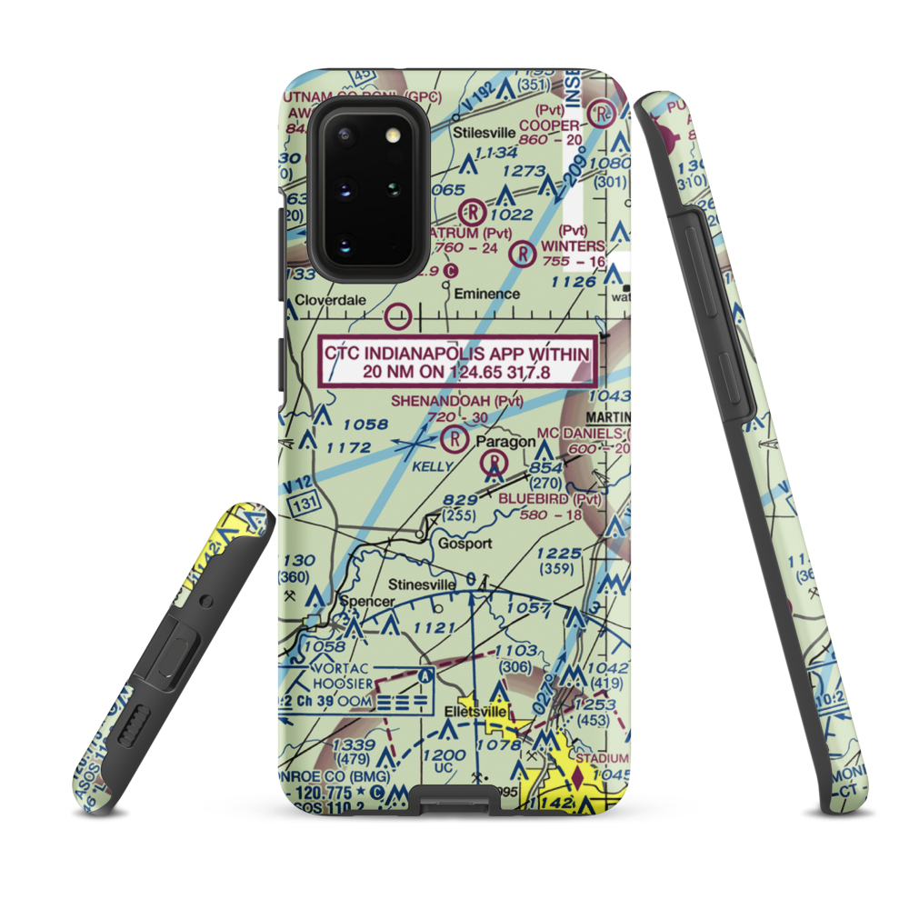 Shenandoah Flying Field (3II1) VFR Sectional Samsung Phone Case Samsung Galaxy S20 Plus model shown