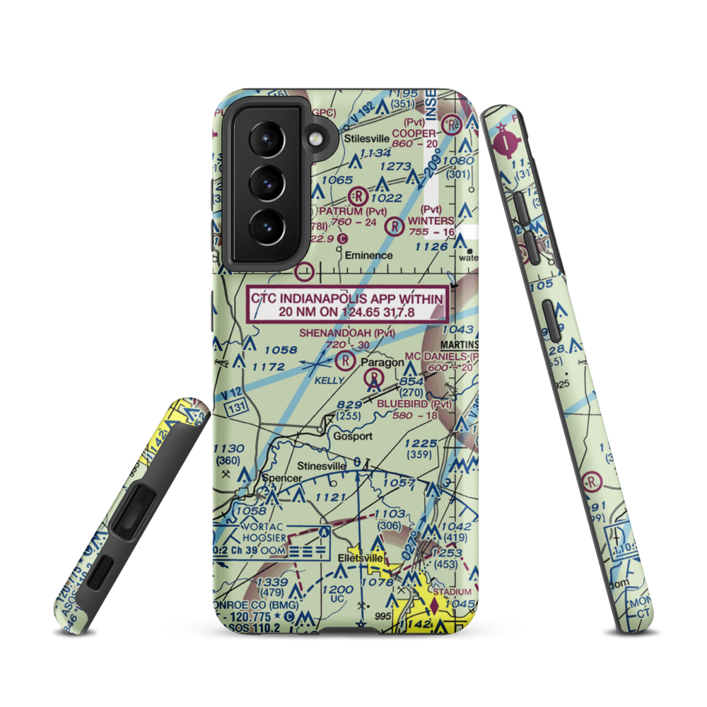 Shenandoah Flying Field (3II1) VFR Sectional Samsung Phone Case Samsung Galaxy S21 model shown