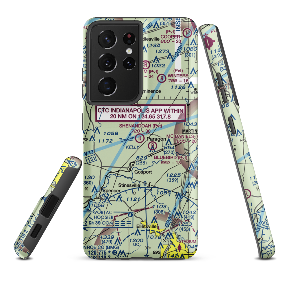 Shenandoah Flying Field (3II1) VFR Sectional Samsung Phone Case Samsung Galaxy S21 Ultra model shown