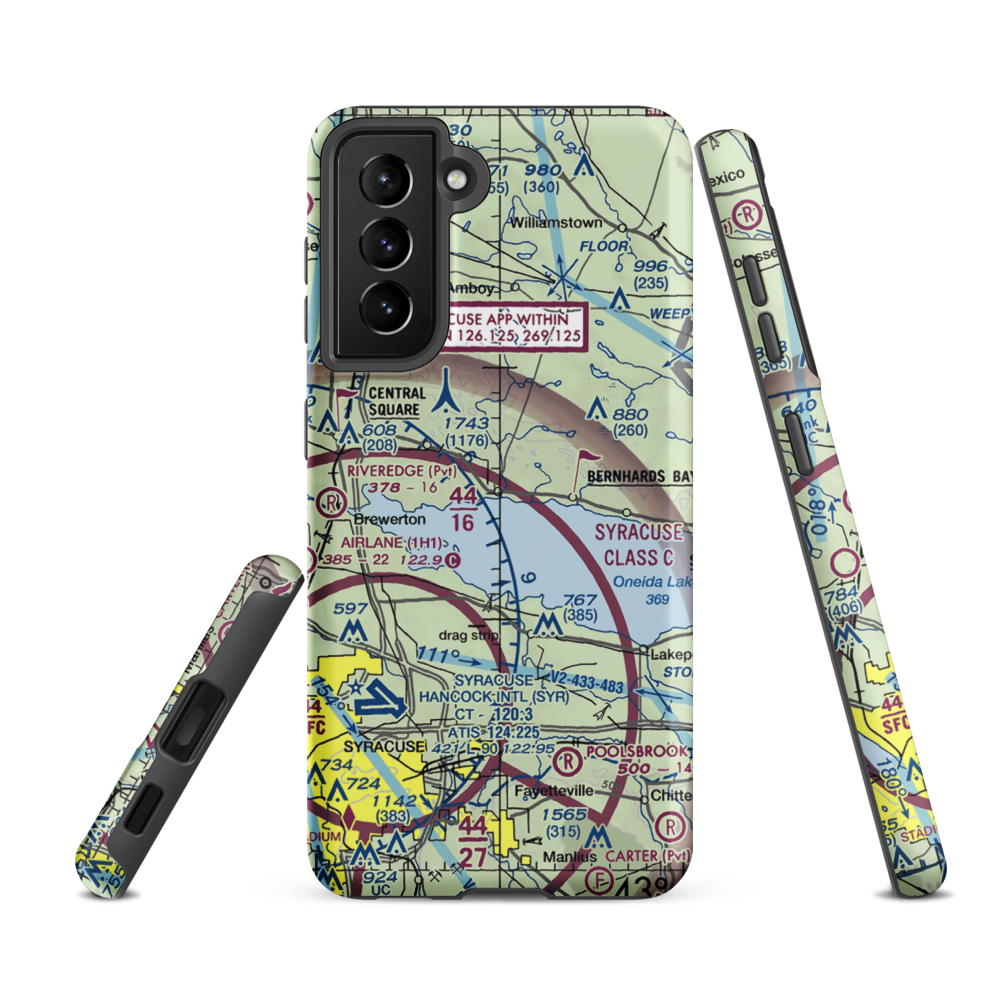 Shepard Airport (NK04) VFR Sectional Samsung Phone Case Samsung Galaxy S21 FE model shown