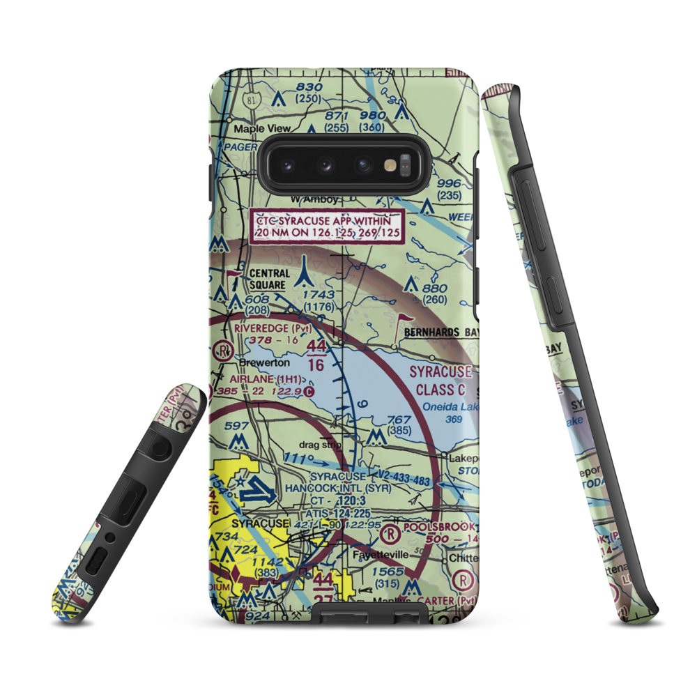 Shepard Airport (NK04) VFR Sectional Samsung Phone Case Samsung Galaxy S10e model shown