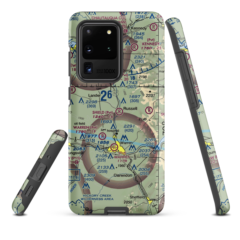 Shield Farm Airport (5PA6) VFR Sectional Samsung Phone Case Samsung Galaxy S20 Ultra model shown