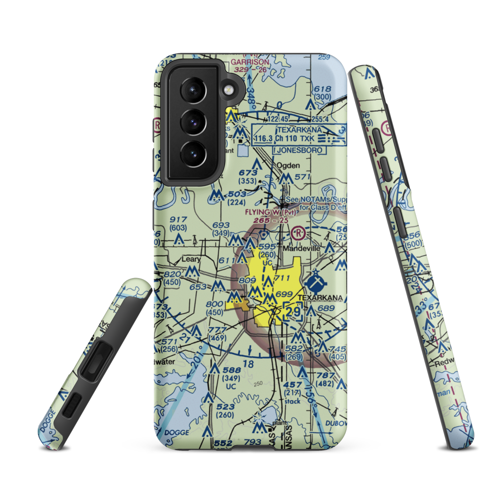 Shilling's Airport (21TX) VFR Sectional Samsung Phone Case Samsung Galaxy S21 Ultra model shown