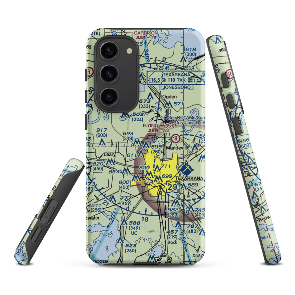 Shilling's Airport (21TX) VFR Sectional Samsung Phone Case Samsung Galaxy S23 Plus model shown