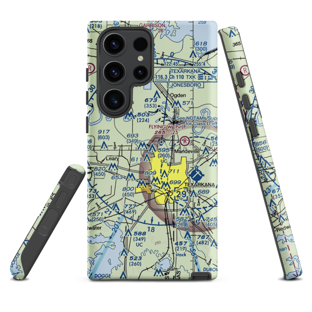 Shilling's Airport (21TX) VFR Sectional Samsung Phone Case Samsung Galaxy S23 Ultra model shown