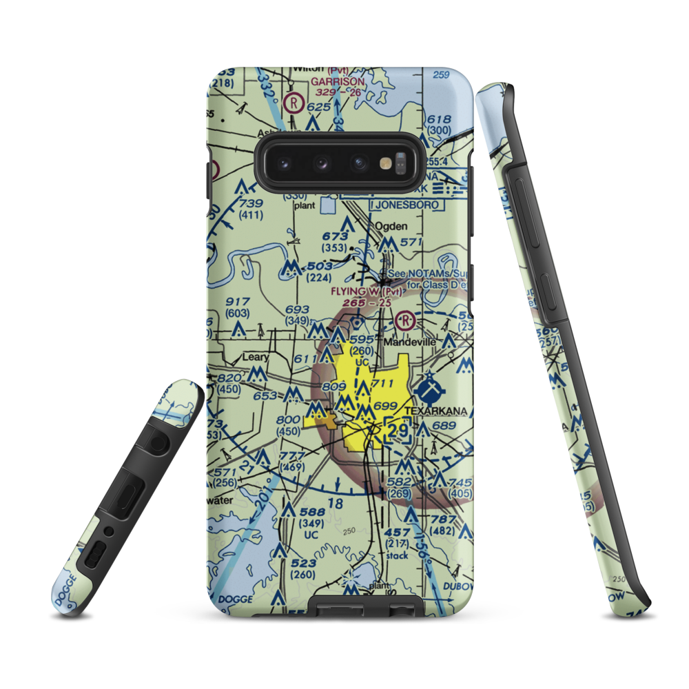 Shilling's Airport (21TX) VFR Sectional Samsung Phone Case Samsung Galaxy S10 Plus model shown
