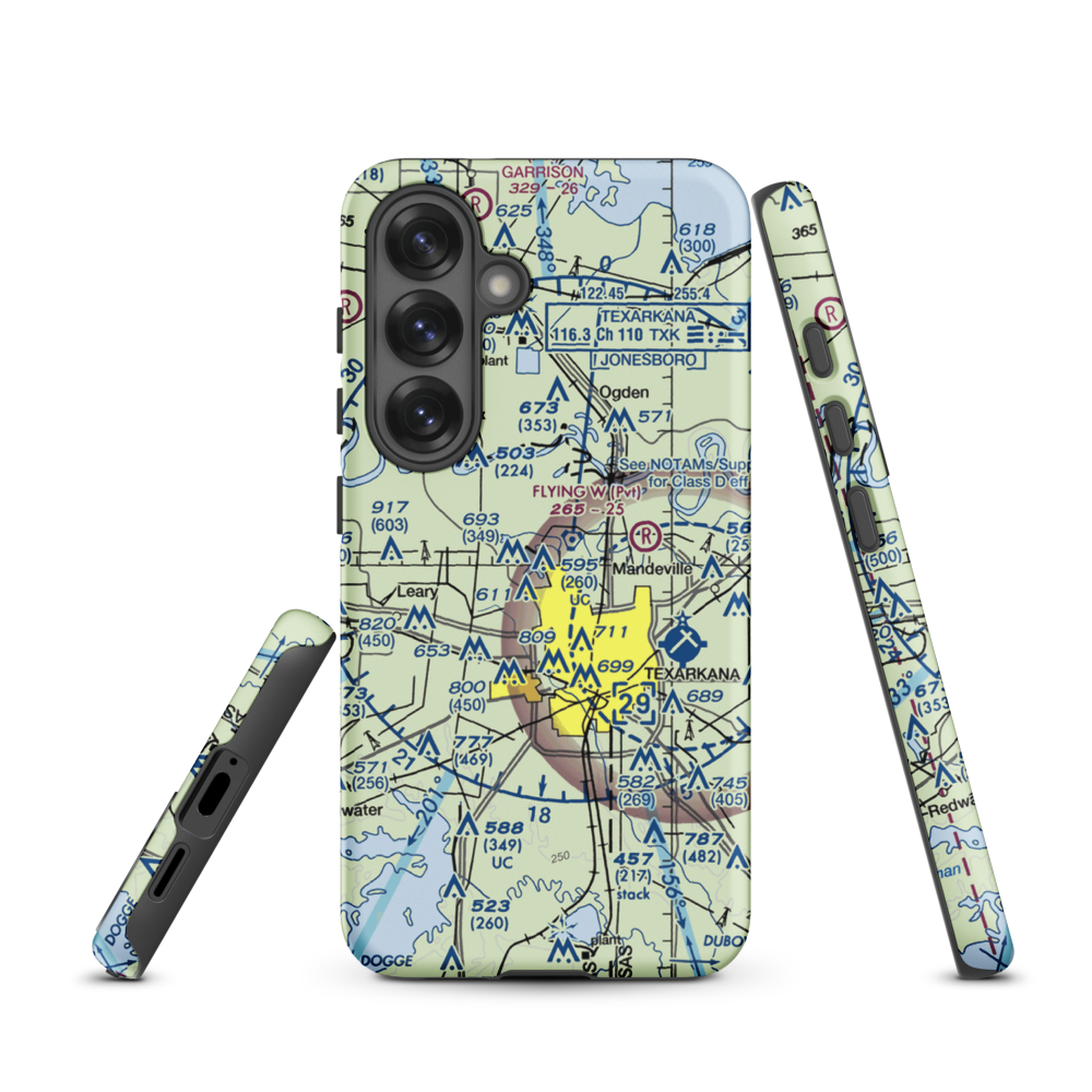 Shilling's Airport (21TX) VFR Sectional Samsung Phone Case Samsung Galaxy S25 model shown