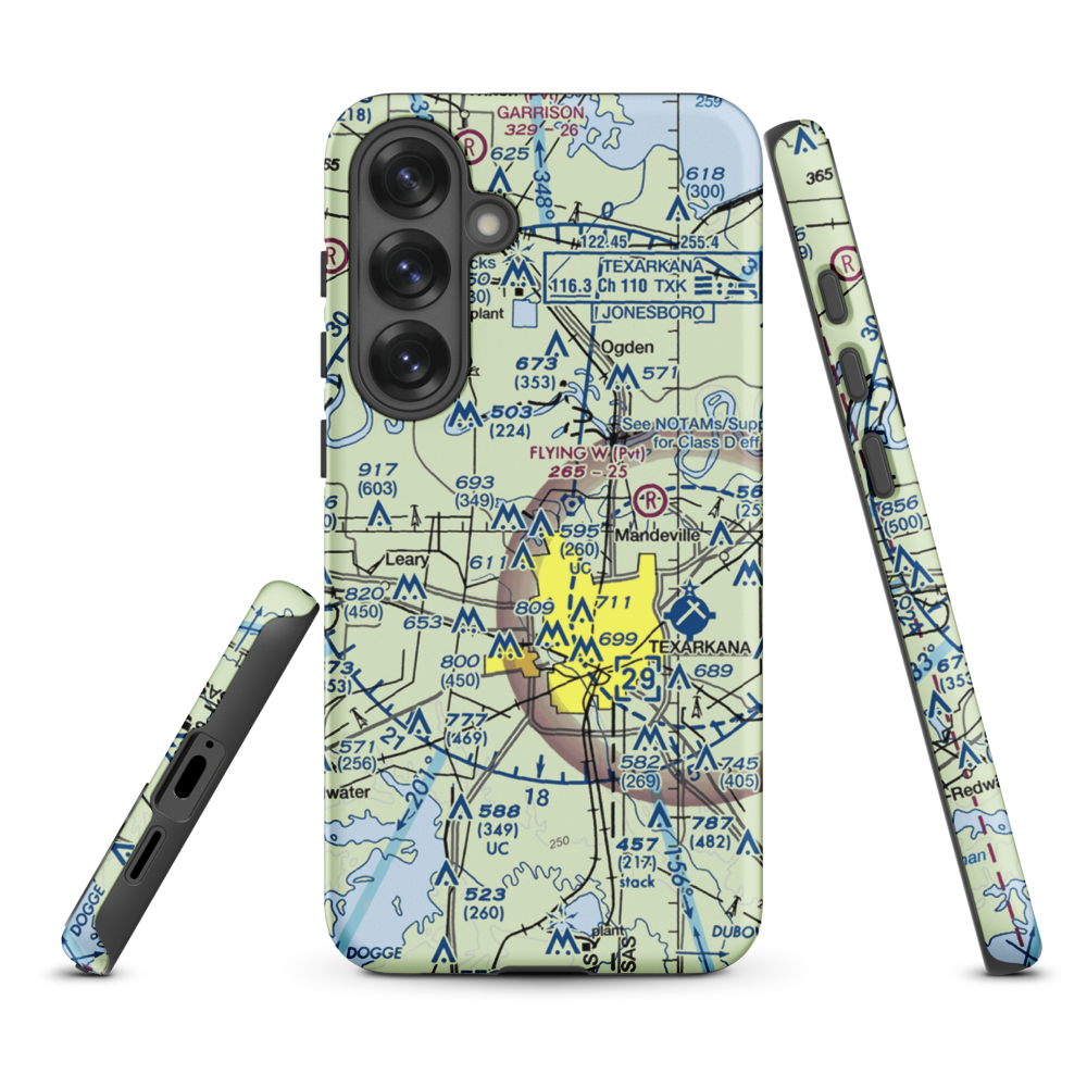 Shilling's Airport (21TX) VFR Sectional Samsung Phone Case Samsung Galaxy S25 Plus model shown