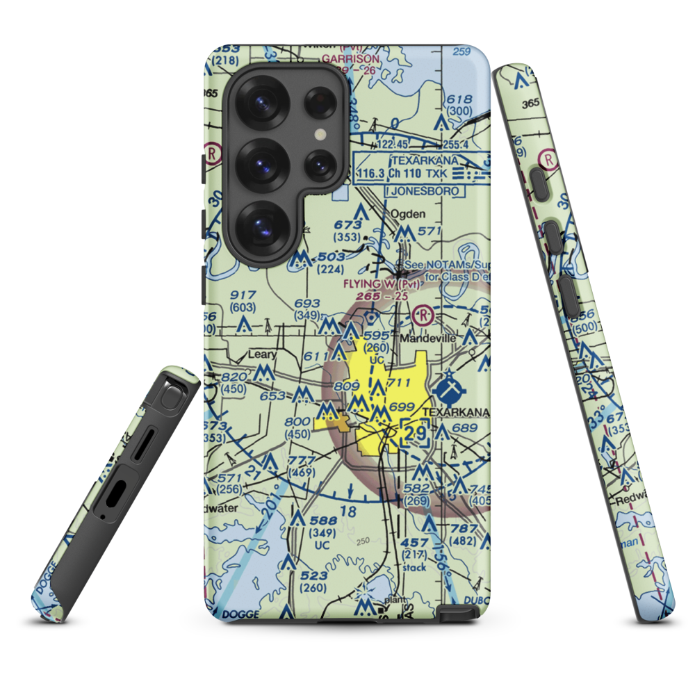 Shilling's Airport (21TX) VFR Sectional Samsung Phone Case Samsung Galaxy S25 Ultra model shown