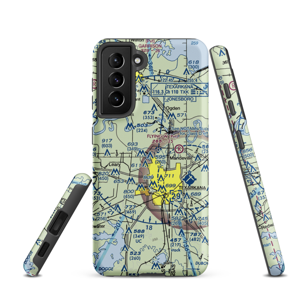 Shilling's Airport (21TX) VFR Sectional Samsung Phone Case Samsung Galaxy S21 model shown
