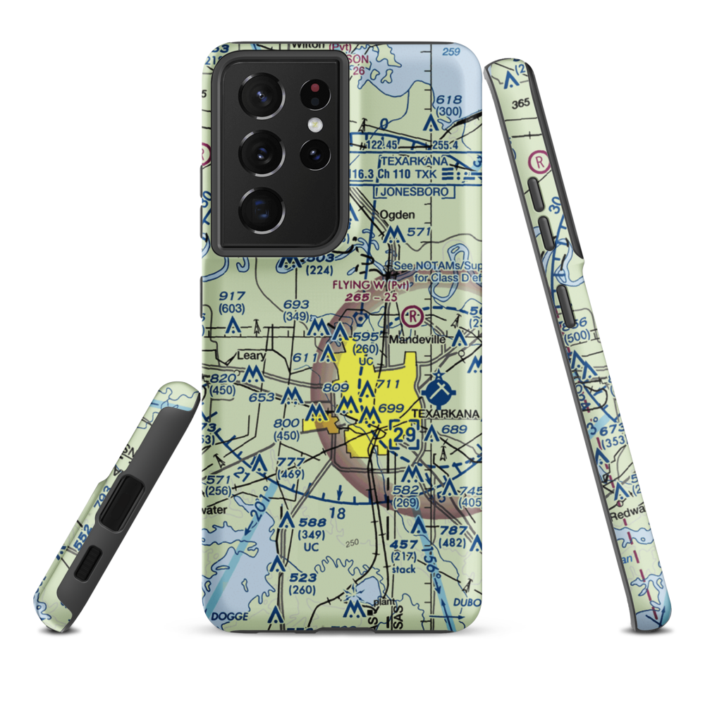 Shilling's Airport (21TX) VFR Sectional Samsung Phone Case Samsung Galaxy S21 Ultra model shown