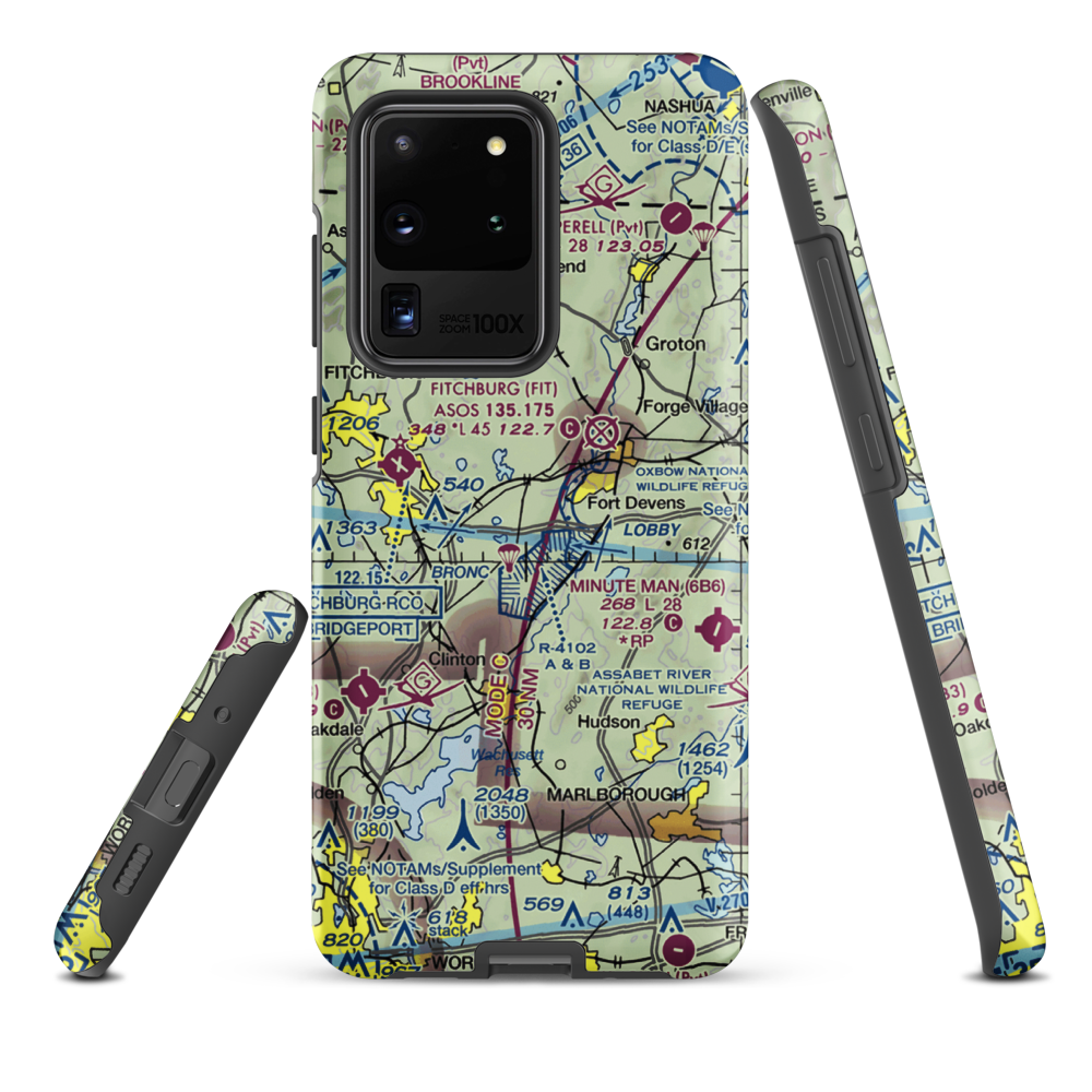 Shirley Airport (61MA) VFR Sectional Samsung Phone Case Samsung Galaxy S20 Ultra model shown