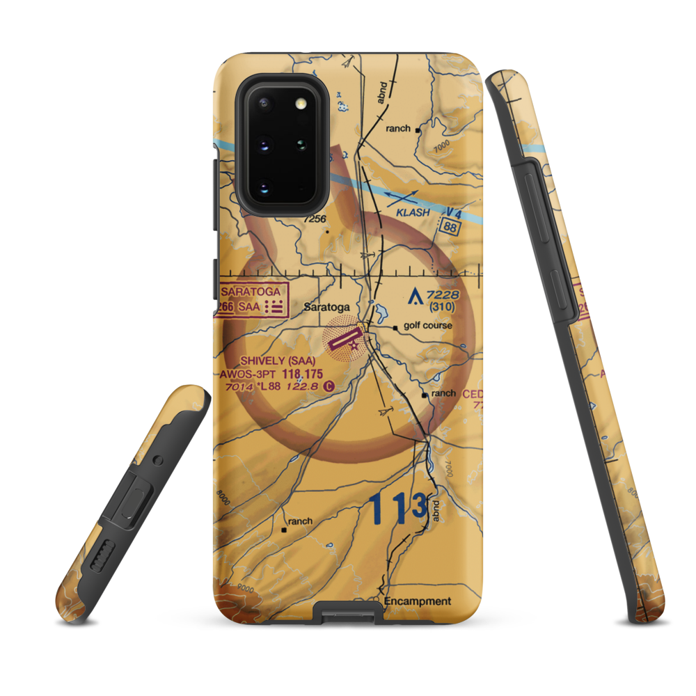 Shively Field (SAA) VFR Sectional Samsung Phone Case Samsung Galaxy S20 Plus model shown