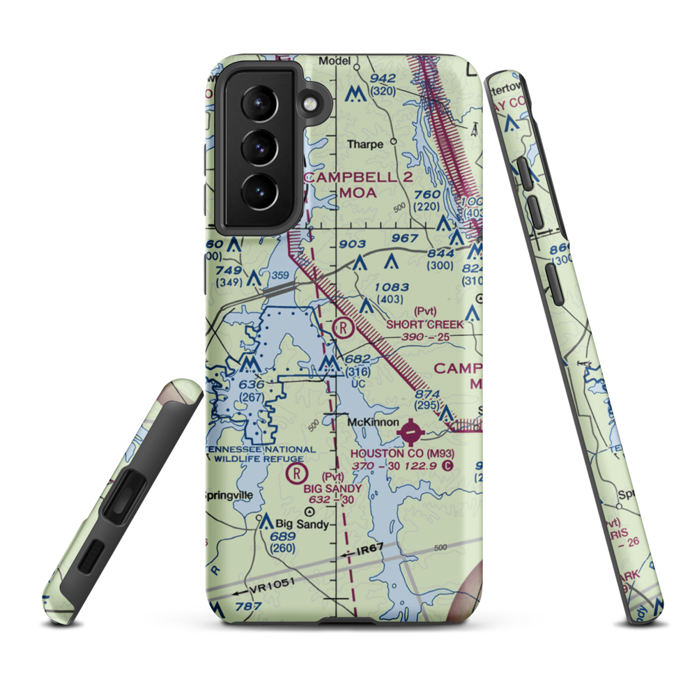 Short Creek Airport (8TN7) VFR Sectional Samsung Phone Case Samsung Galaxy S21 Plus model shown