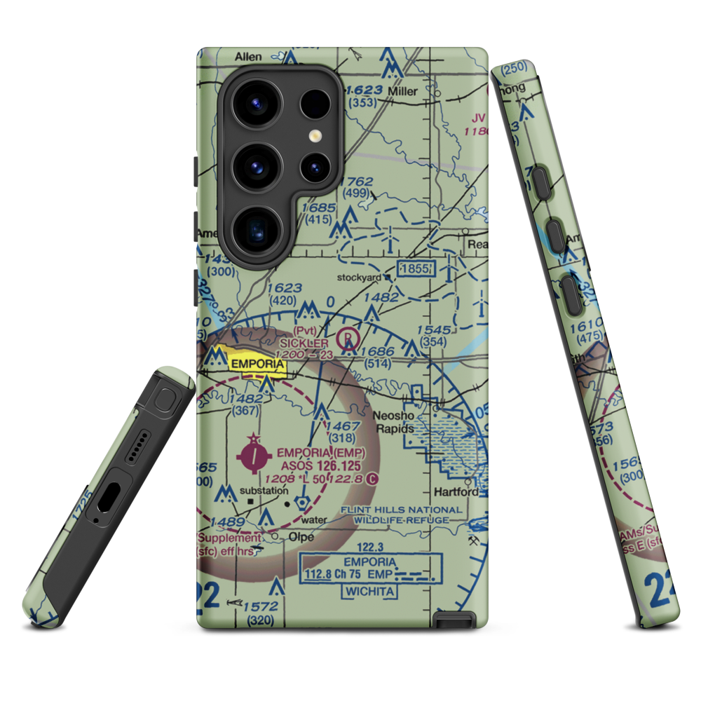 Sickler Airstrip (15KS) VFR Sectional Samsung Phone Case Samsung Galaxy S24 Ultra model shown