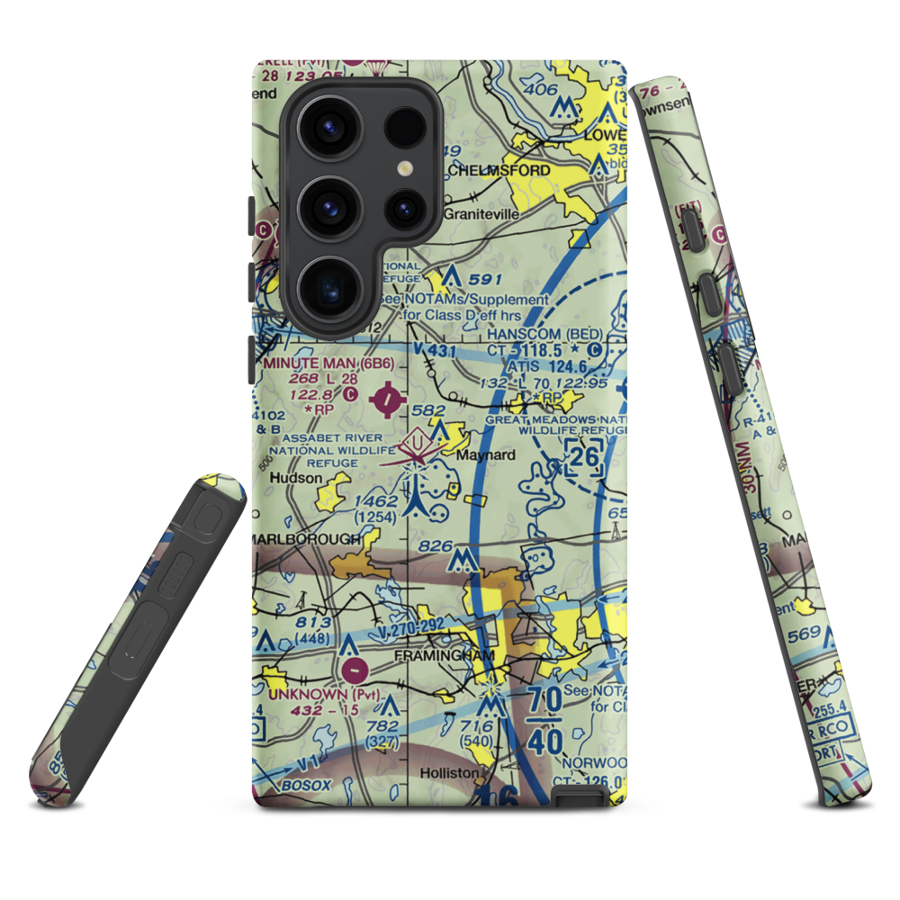 Sids Airport (MA52) VFR Sectional Samsung Phone Case Samsung Galaxy S23 Ultra model shown